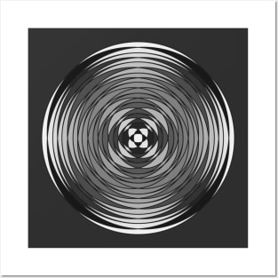 Fuzzy Circular Logic Grey 2 Posters and Art